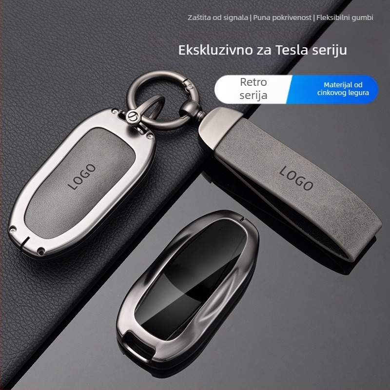 Kućište za ključ Tesla Model 3 — Nova verzija, zaštitno kućište za daljinski upravljač i karticu ključa, cinkova legura