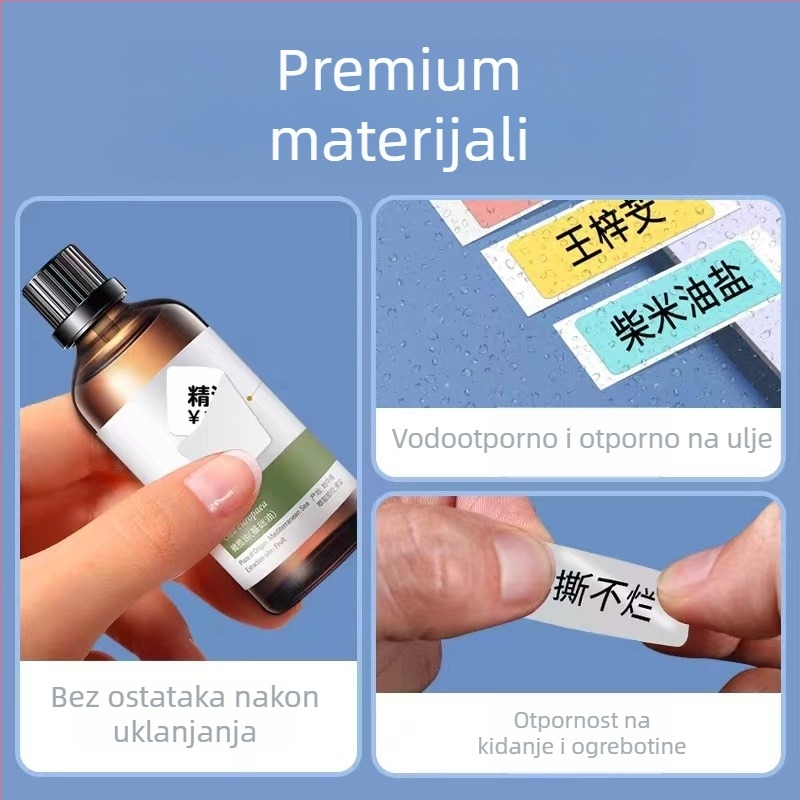 Papir za etikete za kodirajući stroj P11/P15 — termalni sintetički papir, 75G, vodotopivo ljepilo na bazi vode, vodootporan i otporan na kidanje, kompatibilan s P11/P15