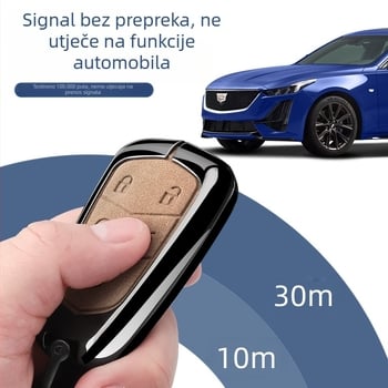 Etui za Cadillac ključ CT4/CT5/CT6/XTS/XT4/XT5/XT6/ATSL – cinkova legura, poslovni stil