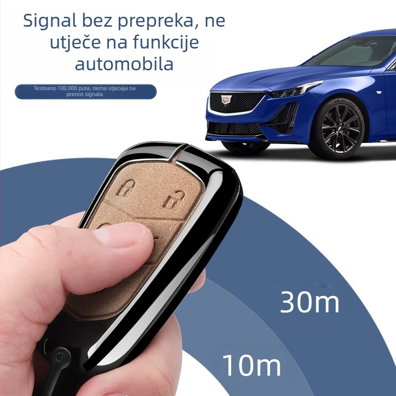 Etui za Cadillac ključ CT4/CT5/CT6/XTS/XT4/XT5/XT6/ATSL – cinkova legura, poslovni stil