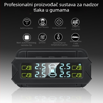 Che Shitong TPMS senzor za nadzor tlaka u gumama TY21-22 — raspon 0-8 Bar, digitalni zaslon, elektronički mjerač, mini oblik