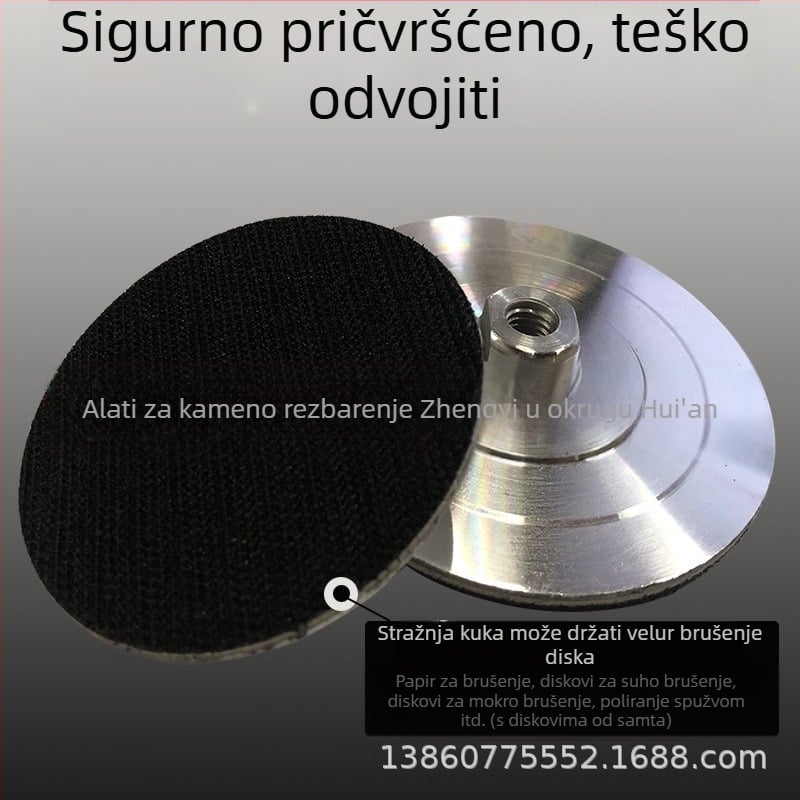 Glava za vodeno brušenje od aluminijske legure za samoljepljivi disk za brušenje