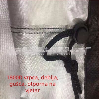 Vanjski pokrov za kadu, 210D srebrno premazana vodootporna Oxford tkanina, kvadratni oblik, rastavljiv, s vodootvornom vrećom za pohranu sa zatvaračem