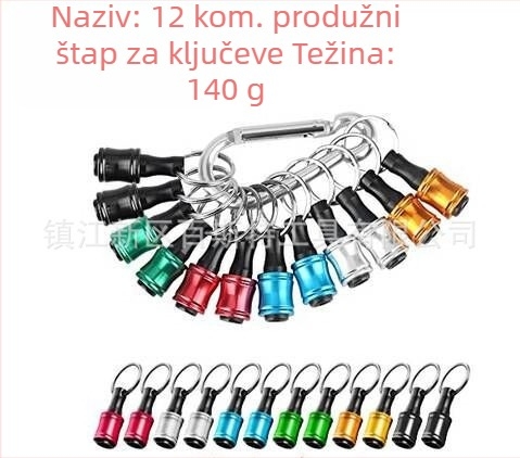 Neutral aluminijski produžni štap s tri brazde, brza zamjena kućišta i 1/4 inčni bit glava