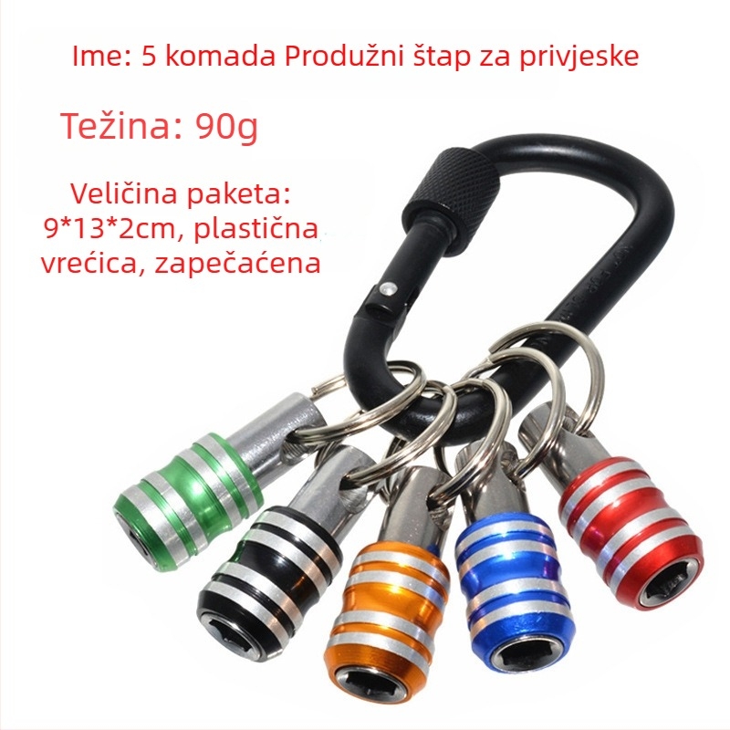 Neutral aluminijski produžni štap s tri brazde, brza zamjena kućišta i 1/4 inčni bit glava