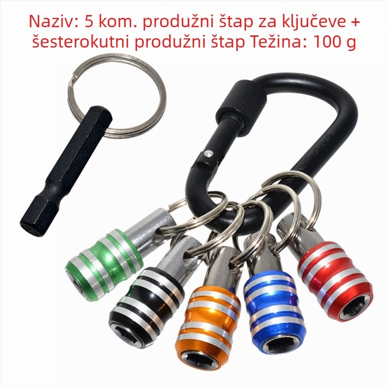 Neutral aluminijski produžni štap s tri brazde, brza zamjena kućišta i 1/4 inčni bit glava