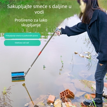 Plastični teleskopijski klip s dugom drškom za čišćenje toaleta