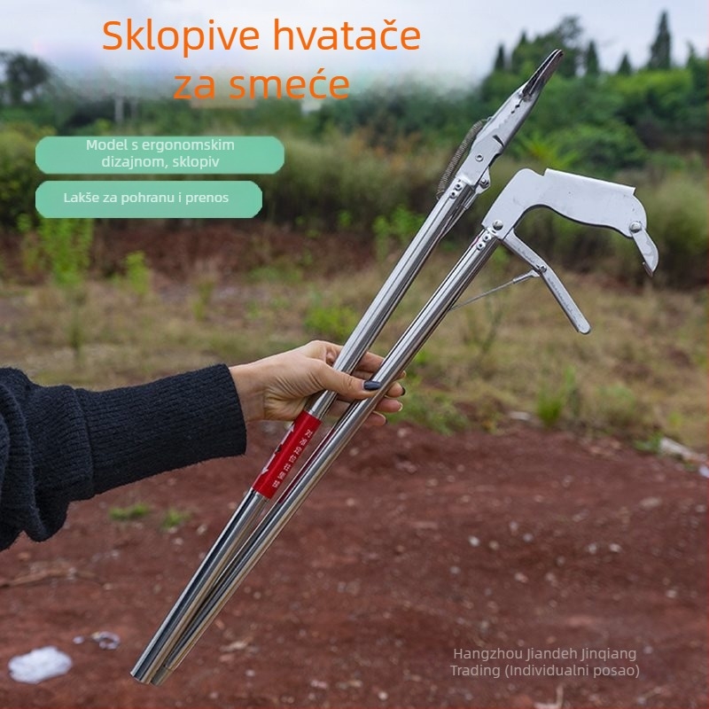 Plastični teleskopijski klip s dugom drškom za čišćenje toaleta