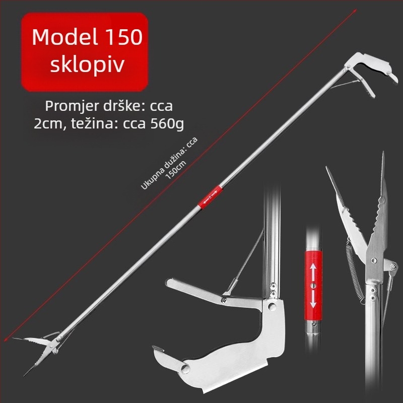 Plastični teleskopijski klip s dugom drškom za čišćenje toaleta