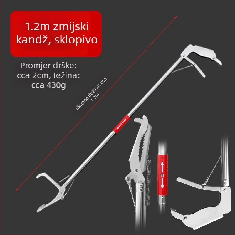 Plastični teleskopijski klip s dugom drškom za čišćenje toaleta