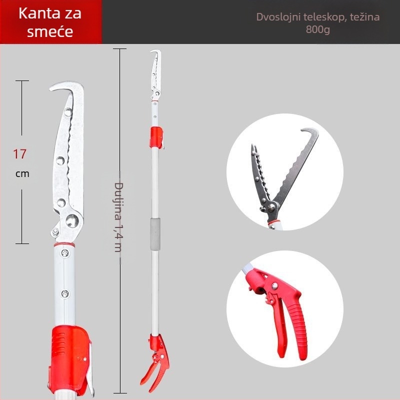 Plastični teleskopijski klip s dugom drškom za čišćenje toaleta