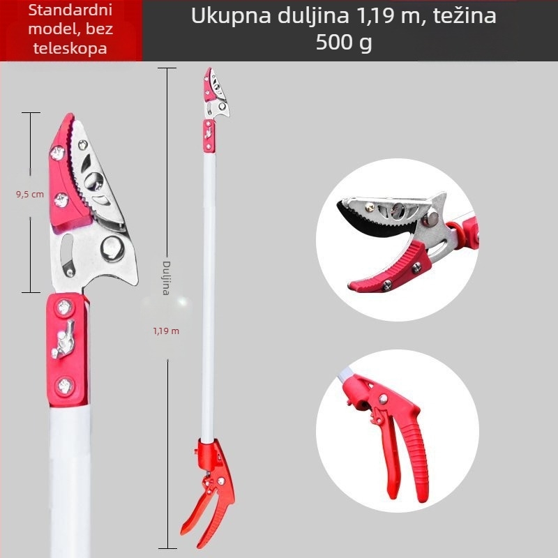 Plastični teleskopijski klip s dugom drškom za čišćenje toaleta