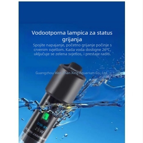 Automatska grijaća šipka za akvarij s konstantnom temperaturom, staklena kućišta, 25–50W, 0,5 kg, Jingbang, pogodna za mala akvarija s ribicama i kornjačama