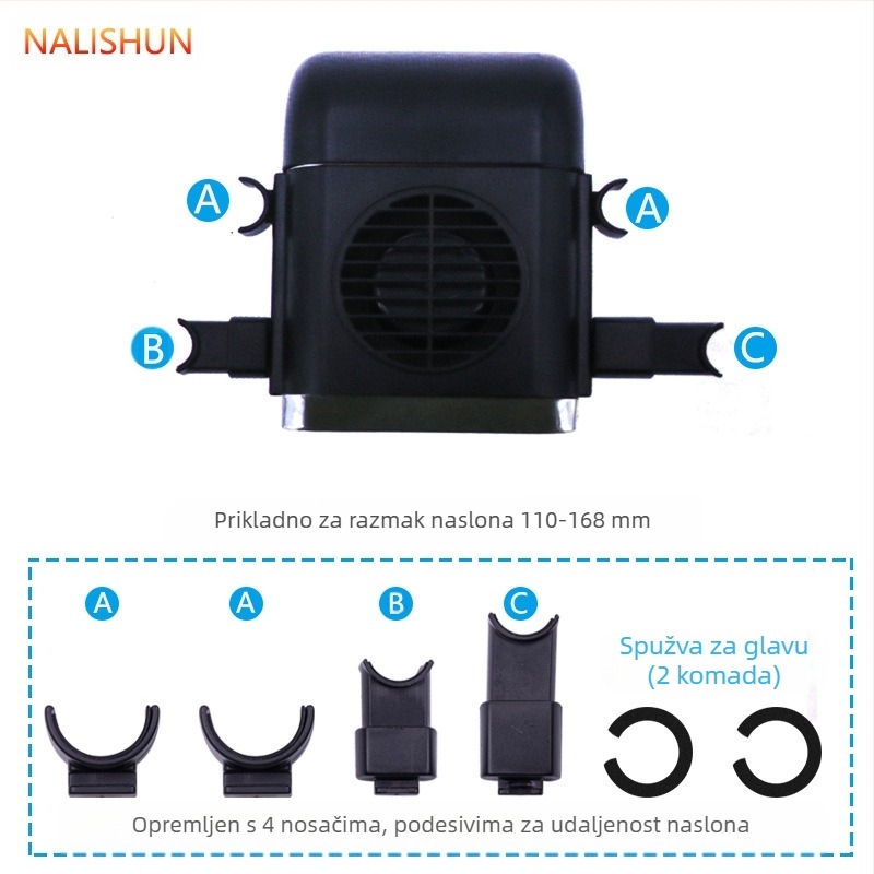 There Shun automobilni ventilator za stražnje sjedalo s USB priključkom, 5W, model 294