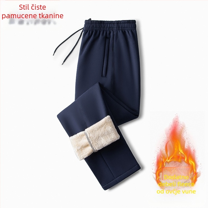 Unisex hlače za školsku uniformu, udoban slobodan kroj, pamuk materijal, zimska toplina, za učenike srednje škole