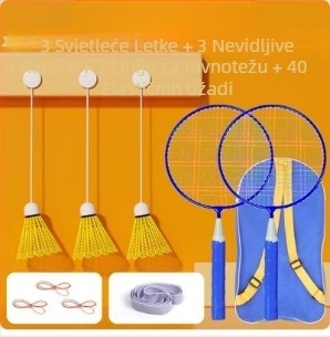 Trener za badminton, okvir od željezne legure, težina 95–100 g, drška G2, tip reketa: izravan udarac