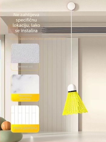 Trener za badminton, okvir od željezne legure, težina 95–100 g, drška G2, tip reketa: izravan udarac