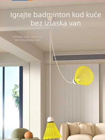 Trener za badminton, okvir od željezne legure, težina 95–100 g, drška G2, tip reketa: izravan udarac