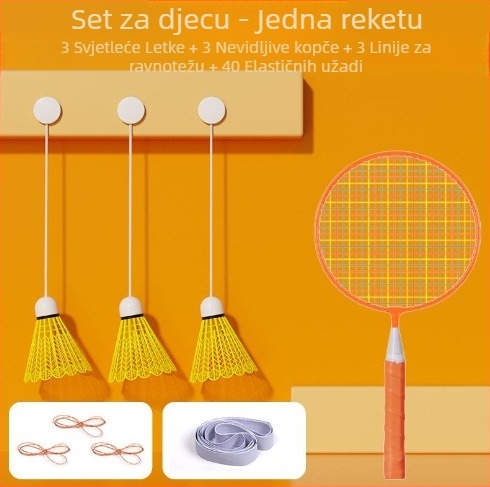 Trener za badminton, okvir od željezne legure, težina 95–100 g, drška G2, tip reketa: izravan udarac