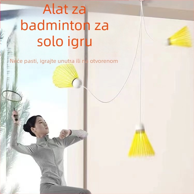 Trener za badminton, okvir od željezne legure, težina 95–100 g, drška G2, tip reketa: izravan udarac