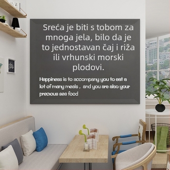 3D akrilna zidna naljepnica – geometrijska apstrakcija, mural za restoran, vodootporna, jednostavan i moderan stil