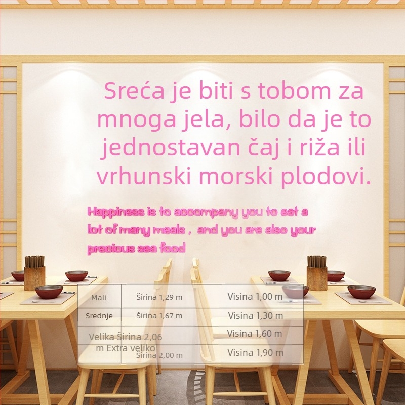 3D akrilna zidna naljepnica – geometrijska apstrakcija, mural za restoran, vodootporna, jednostavan i moderan stil