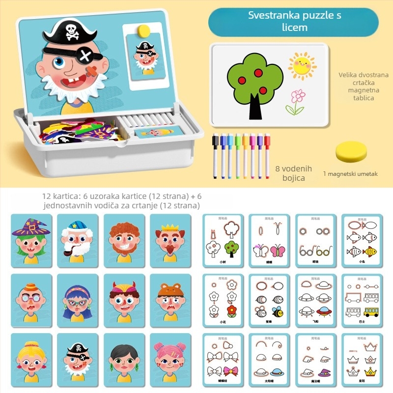 Interesting DIY Plastični magnetski 3D puzzle blokovi za djecu 4–6 godina