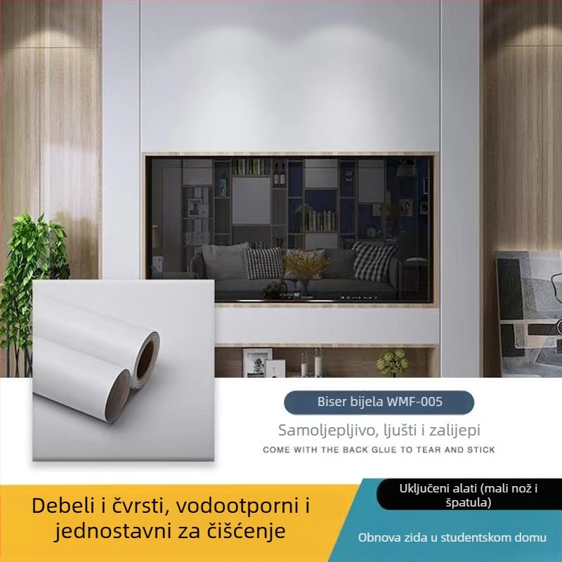 Samoljepljiva vodootporna i otporna na vlagu debela tapeta za spavaću sobu i dnevni boravak.