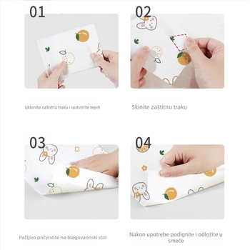 Jednokratna podloga za stol za bebe – papir; vodootporna, otporna na mrlje i ulje; mogućnost prilagodbe logotipa; marka Doctor Jiao; serija Placemat; lansirano 2023.