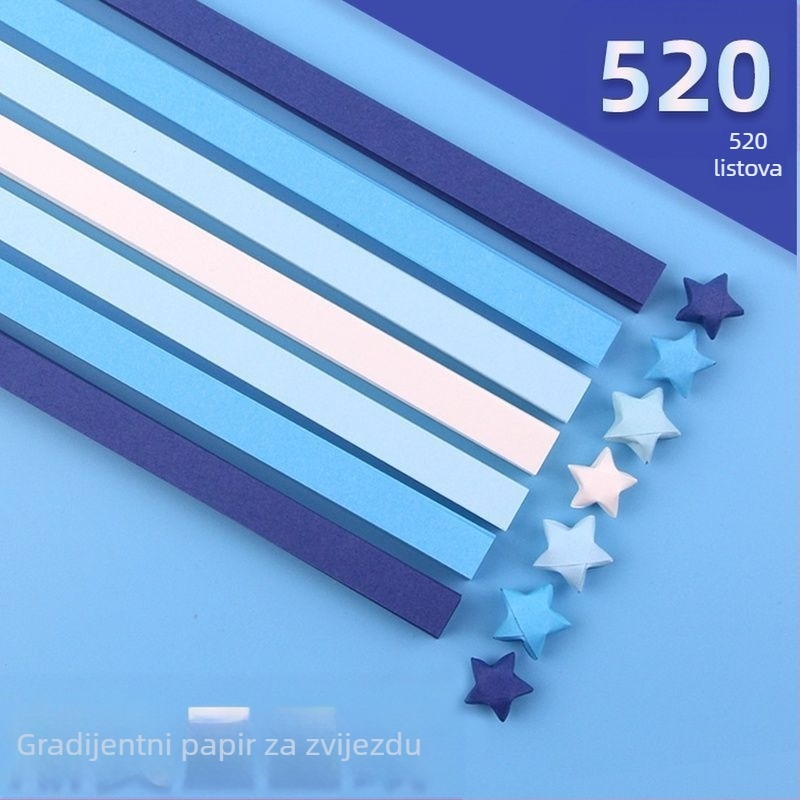 Origami zvjezdice u staklenu bočicu – Gradijentne zvjezdane trake, jednostavan i moderan stil, poklon za rođendan, za razrednog kolegu, Božić