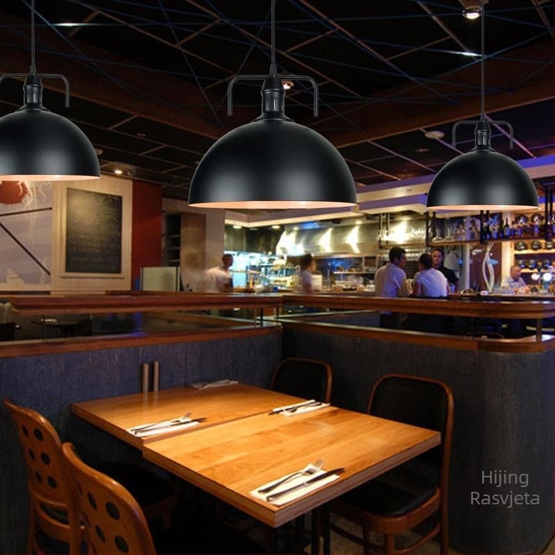 Željezni luster s LED svjetlom, jedne glave, pogodan za hodnik i restoran