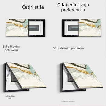 Prilagodljiva dekorativna slika za kutiju mjernog uređaja i hidraulički potisno-vučni prekidač — zidna umjetnost za dnevni boravak koja skriva ružnu kutiju