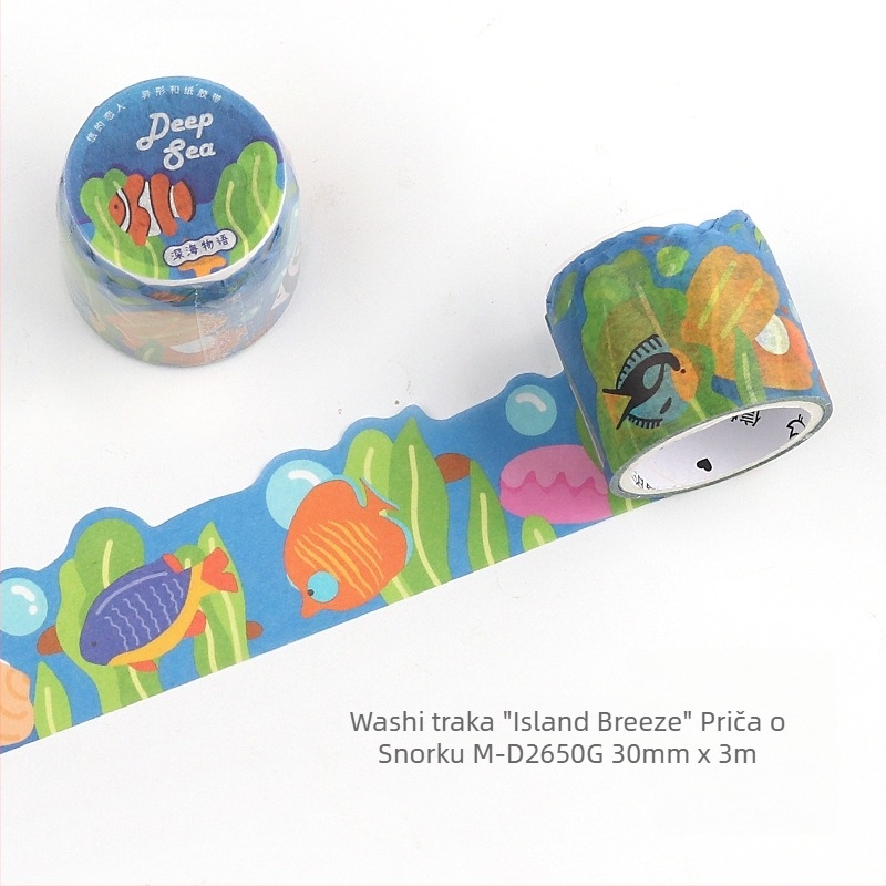 Letter of Lovers washi traka - Sea Breeze Island Drift Series, duljina 3 m, širina 30 mm, debljina 0,04 mm