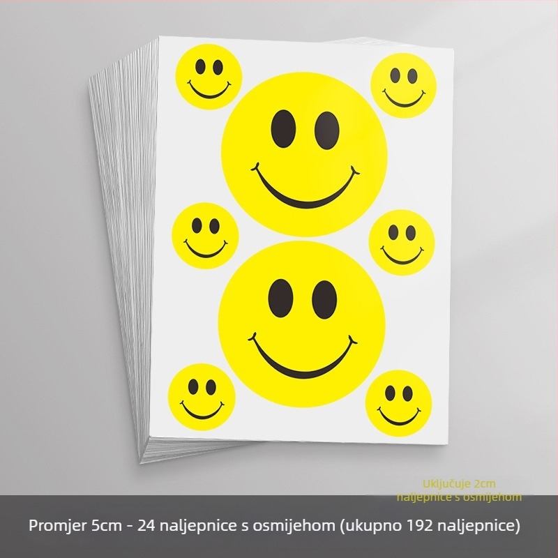 Velika slatka samoljepljiva naljepnica s karikaturnim licem – dekorativna naljepnica za aktivnosti i nagrade