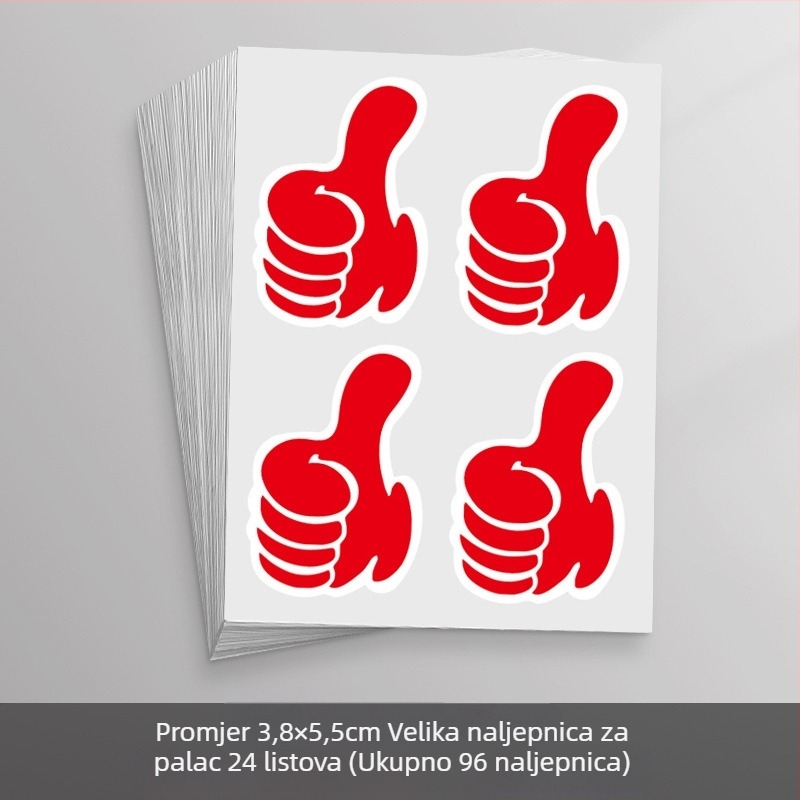 Velika slatka samoljepljiva naljepnica s karikaturnim licem – dekorativna naljepnica za aktivnosti i nagrade
