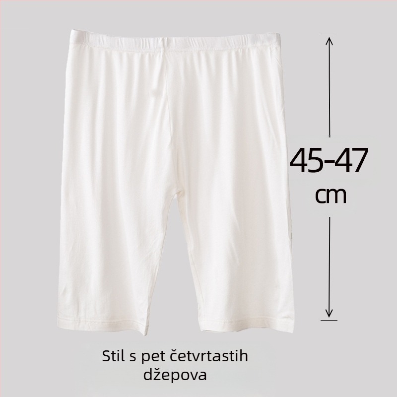 Ženske viskozno čipkaste sigurnosne šortse s srednjim strukom, pamučna podstava, brzo sušenje