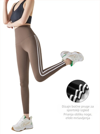 Ženske Barbie Shark hlače, elastične, uske, 3/4 dužine, podizanje bokova, najlonske sportske hlače za jogu