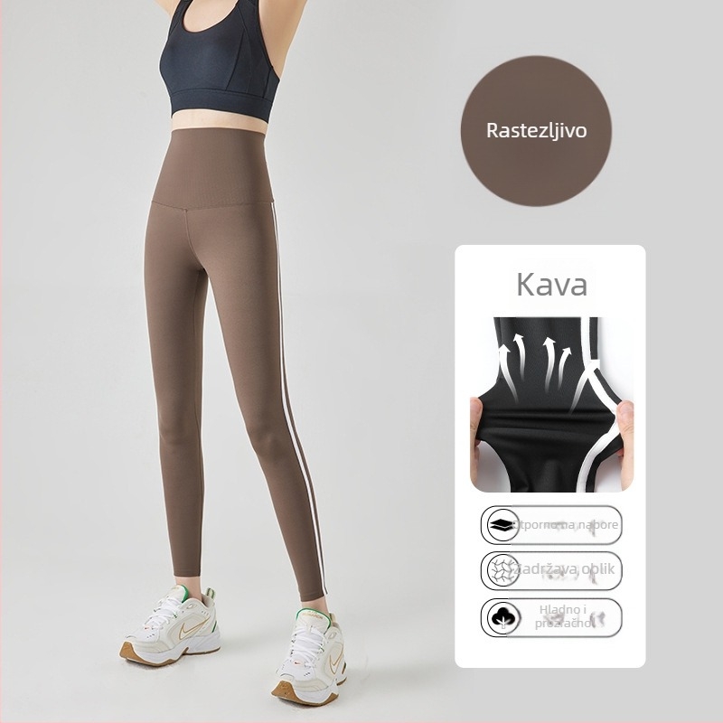 Ženske Barbie Shark hlače, elastične, uske, 3/4 dužine, podizanje bokova, najlonske sportske hlače za jogu
