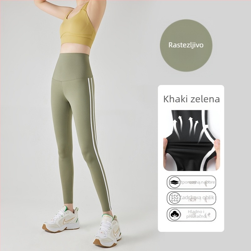 Ženske Barbie Shark hlače, elastične, uske, 3/4 dužine, podizanje bokova, najlonske sportske hlače za jogu