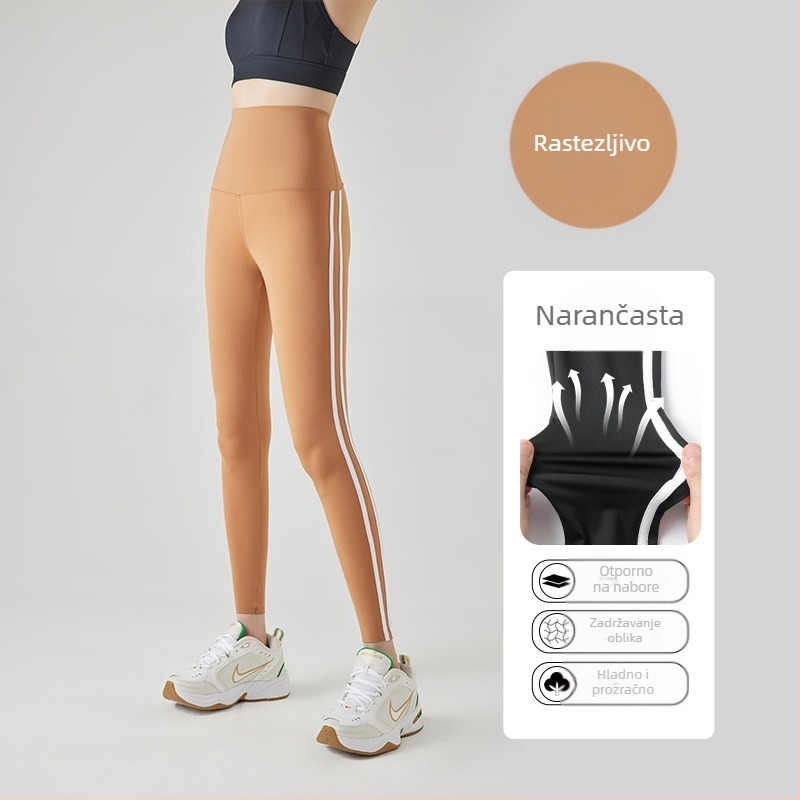 Ženske Barbie Shark hlače, elastične, uske, 3/4 dužine, podizanje bokova, najlonske sportske hlače za jogu