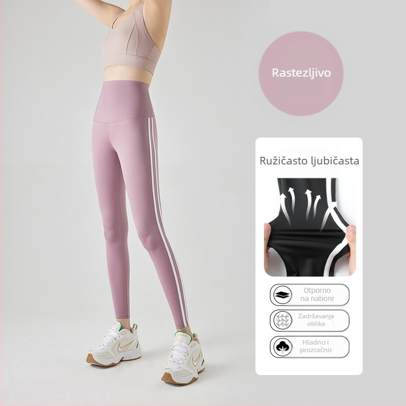 Ženske Barbie Shark hlače, elastične, uske, 3/4 dužine, podizanje bokova, najlonske sportske hlače za jogu