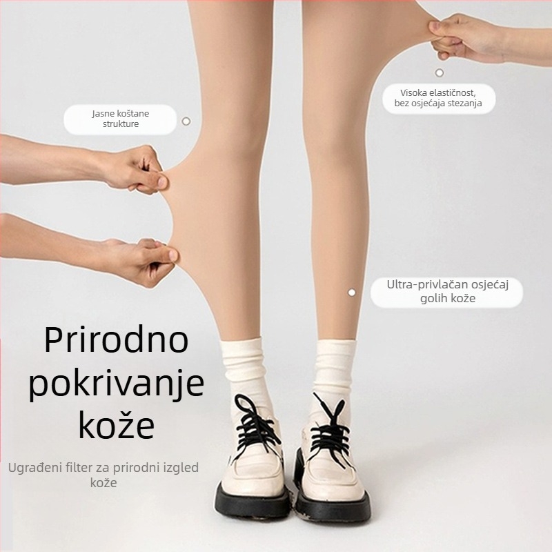 Hulahopke od baršuna s debelim flece podstavom za jesen-zimu, žene slim-fit tajice