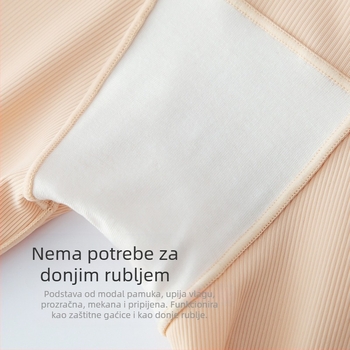 Kozne od ice silk sigurnosne tajice za žene, bez donjeg rublja, zaštita od izlaganja, rub se ne uvija, antibakterijska pamučna podstava, podržavanje trbuha, uski kroj