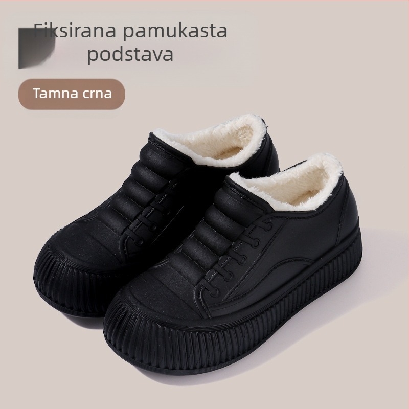 Ženske kišne čizme - vodoodporne, PVC gornji dio, slip-on, niski peta 1–3 cm