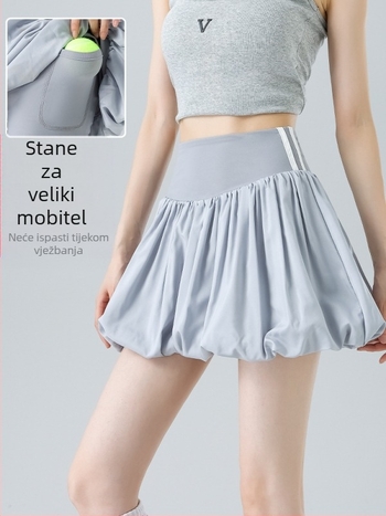 Pola s visokim strukom s cvjetnim motivom za golf i tenis – elastična tkanina, ljetna laganost, 2025