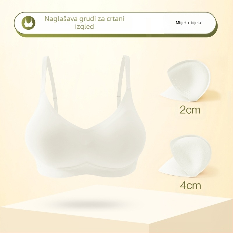 Bežični Push-Up grudnjak — materijal: najlon; podstava: najlon; tanke oblikovane košarice; fiksirani dvostruki naramenici; stražnje zatvarač s četiri reda kopči