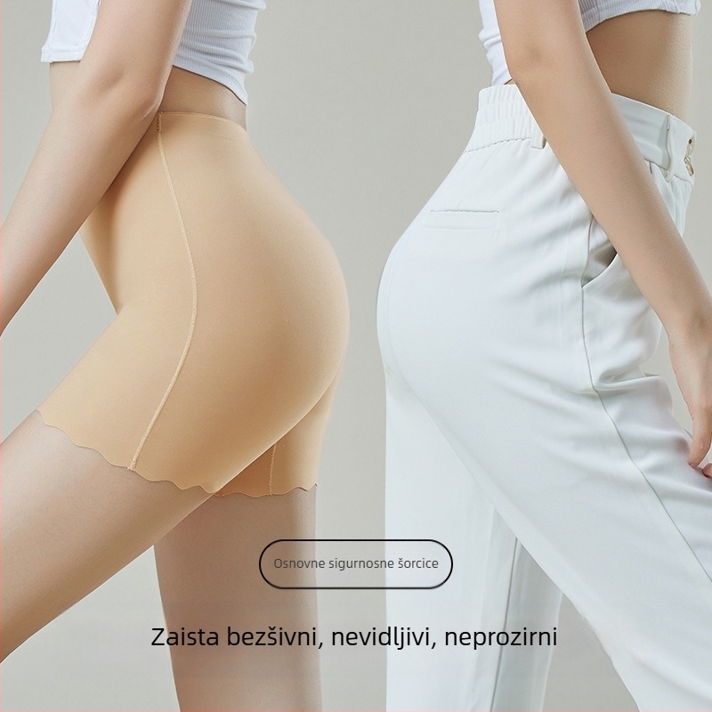 Ženske sigurne kratke hlače s visokim strukom od Ice Silk, pleteni najlon 66,6%, podstava od Mulberry svile 5%, anti-izloženost