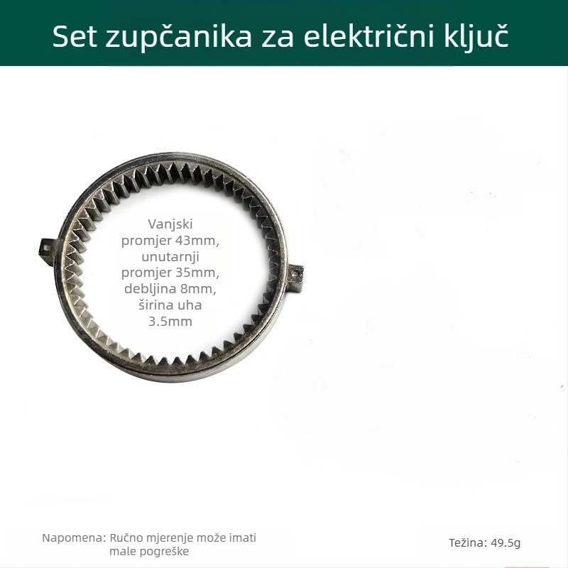 Set glave bez četkica Dayi 2106 — plastična srednja kapica, prsten zupčanika i skup zupčanika