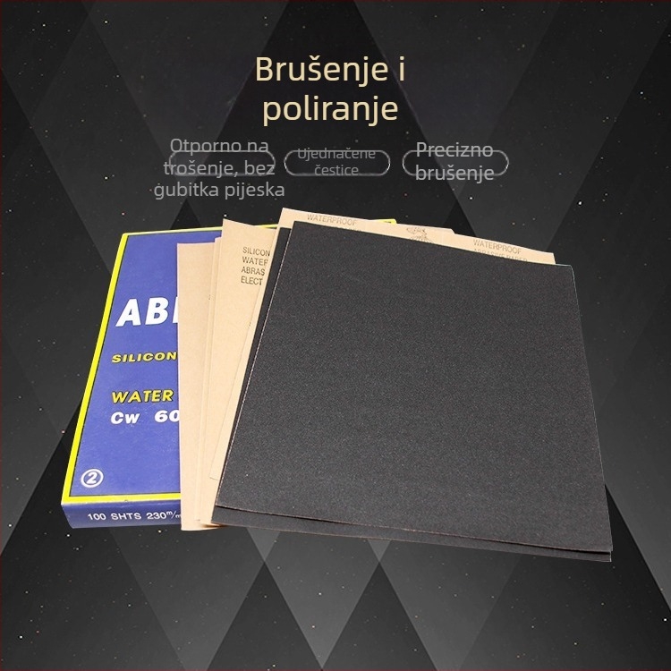 Šmirgl papir za keramiku, poliranje, mokro i suho brušenje, superfina zrnatost 320–2000