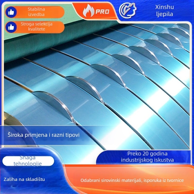 PE zaštitna folija za aluminijske ploče, traka s mogućnošću ispisa i prilagodbe; debljina 30–120 μm, širina 100–2000 cm, duljina 100–2000 m, ljepilo na bazi vode, visoka transparentnost